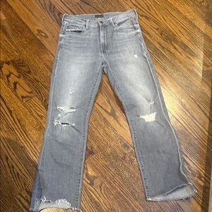 MOTHER Insider Crop Step Fray